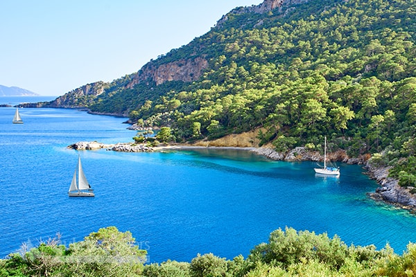 Baie de Gemiler Fethiye Croisière bleue Turquie