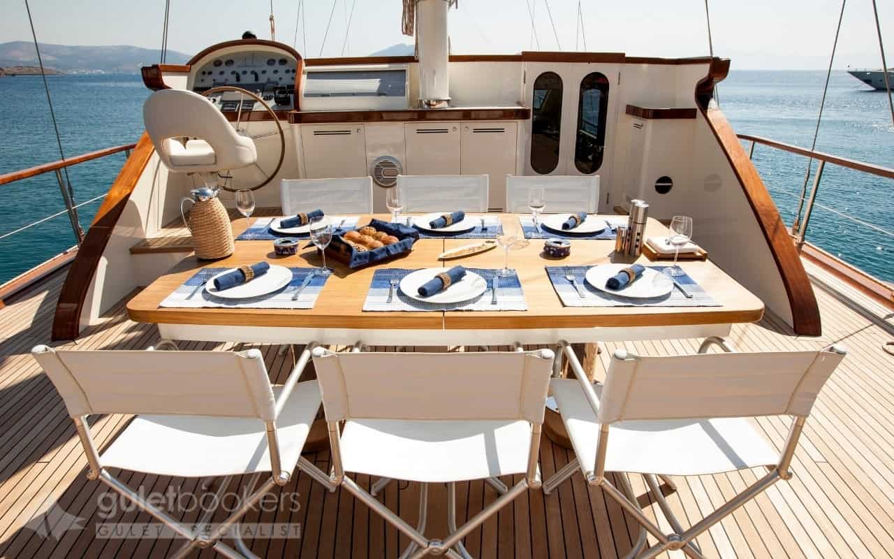 Tables that are being garnished especially for you