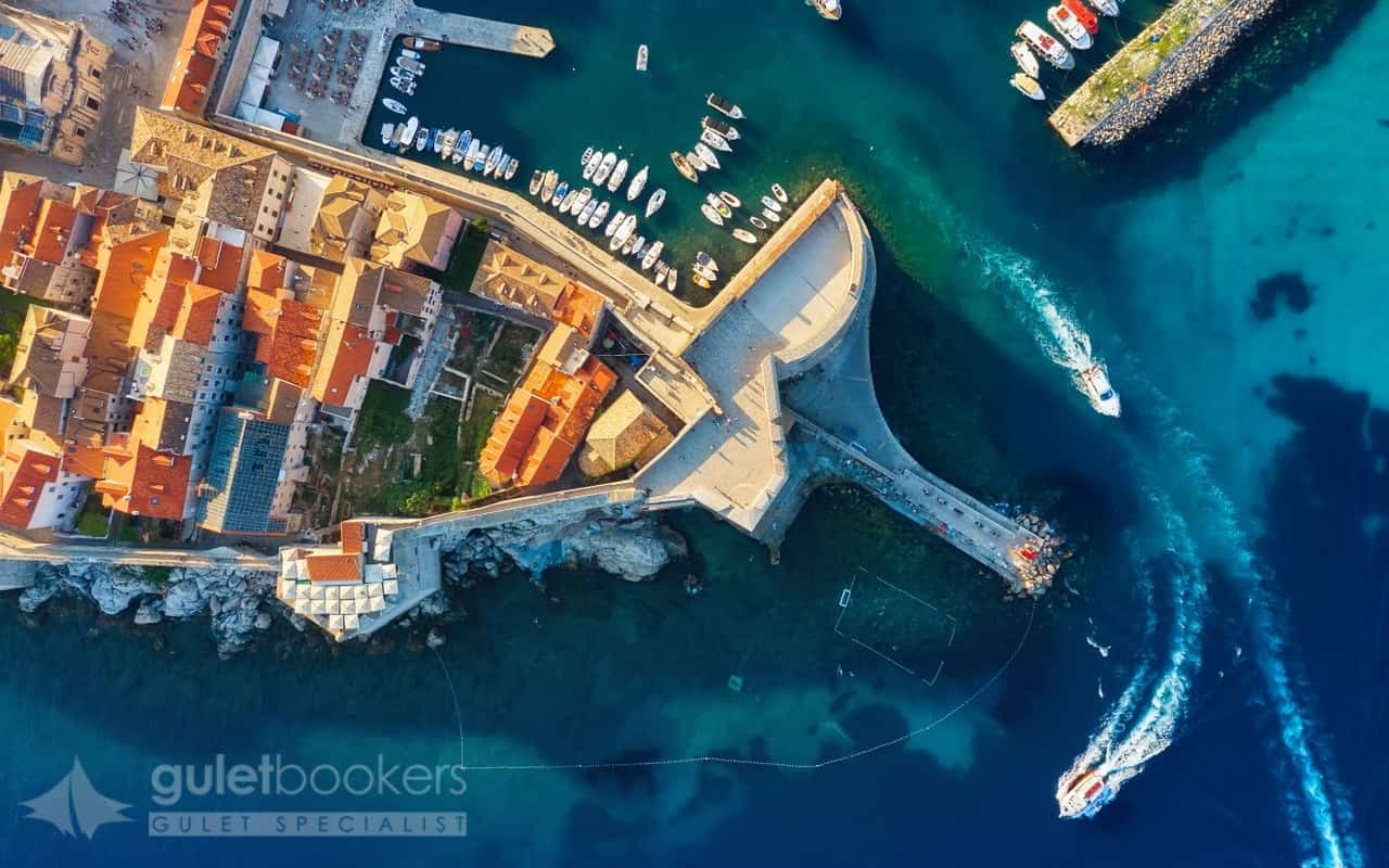 Dubrovnik Croatia Aerial View on the Old Town