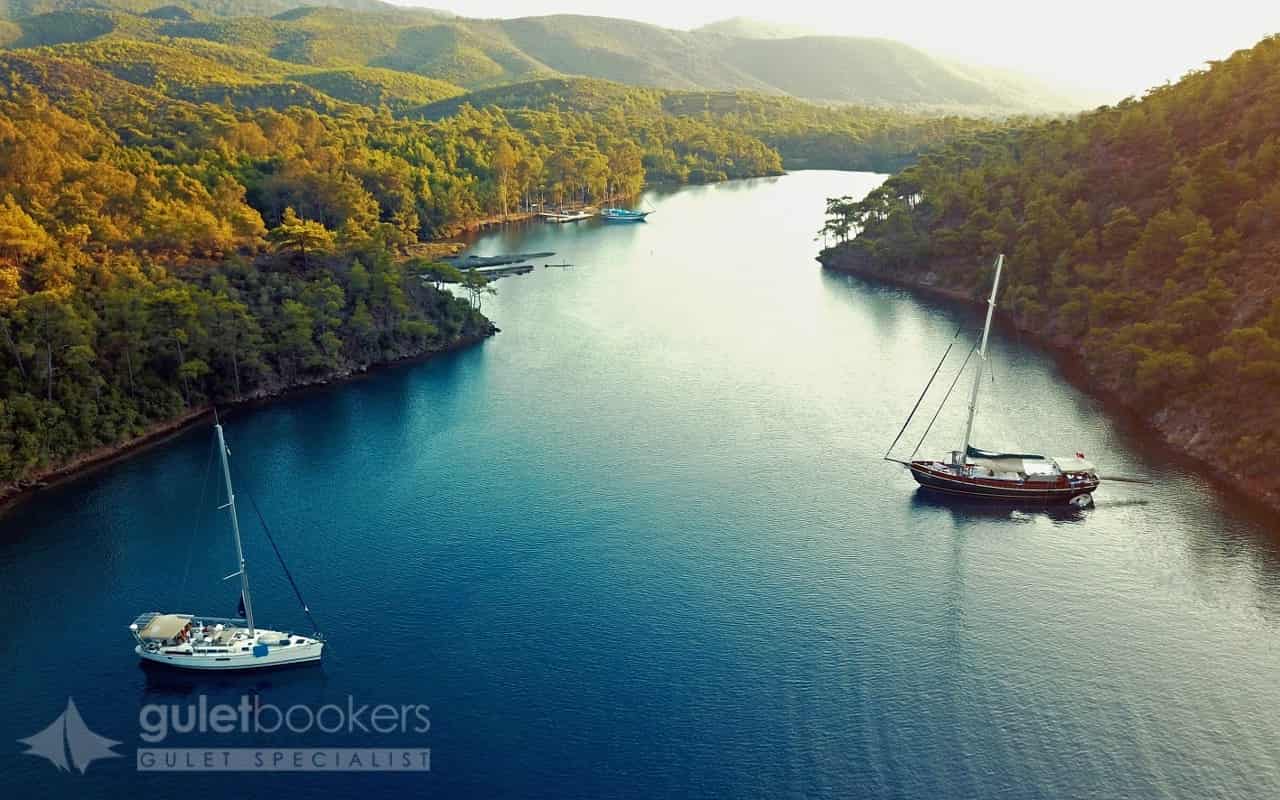 Aerial View Longoz Cove Gokova Bay
