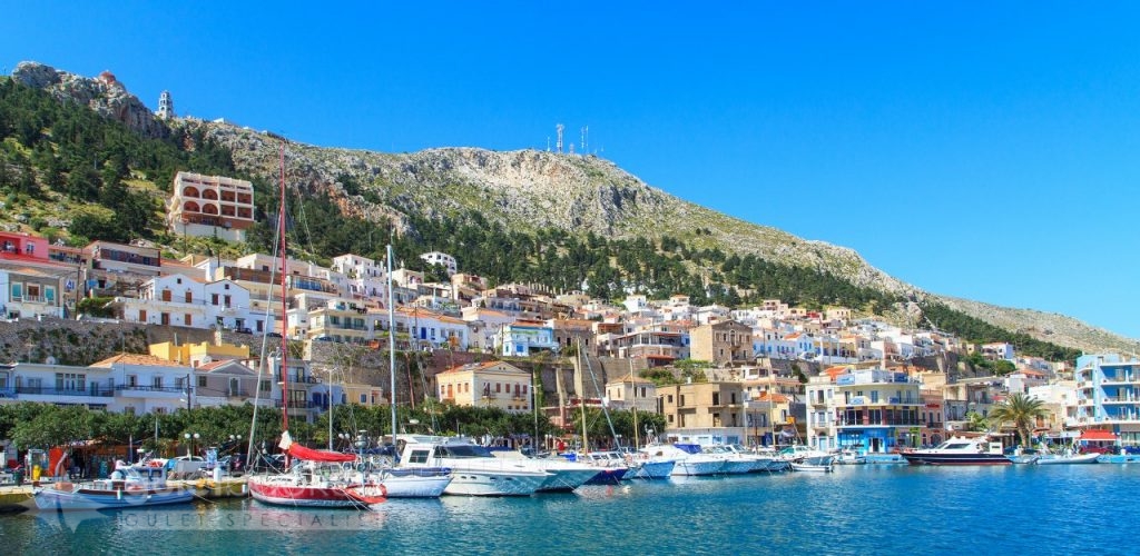 A view of a port in Kalymnos island, Greece