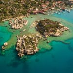 Anchoring Next to Underwater Ruins in Turkey