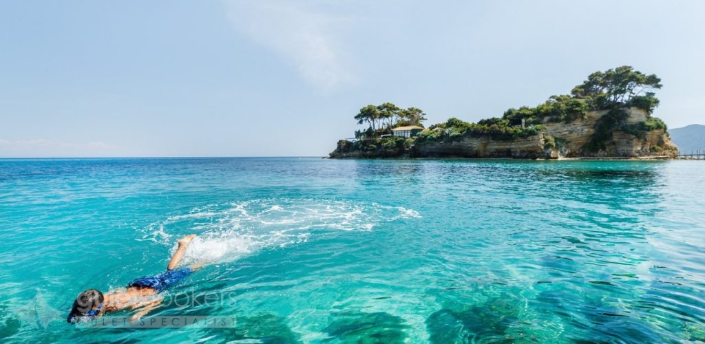 Snorkeling Underwater in Ionian Sea